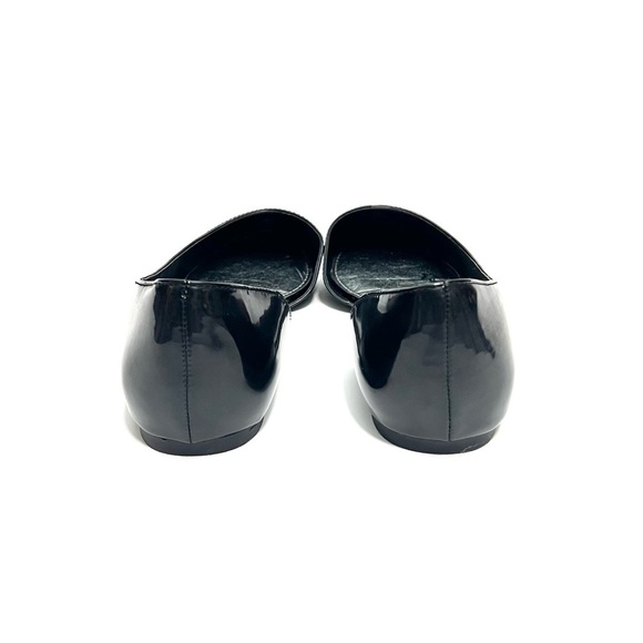 Vintage Y2K deadstock black vegan patent leather pointed toe ballet flats - Picture 7 of 8